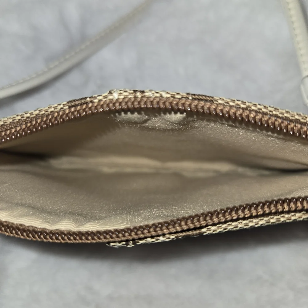 Coach Brown Canvas Signature Wristlet